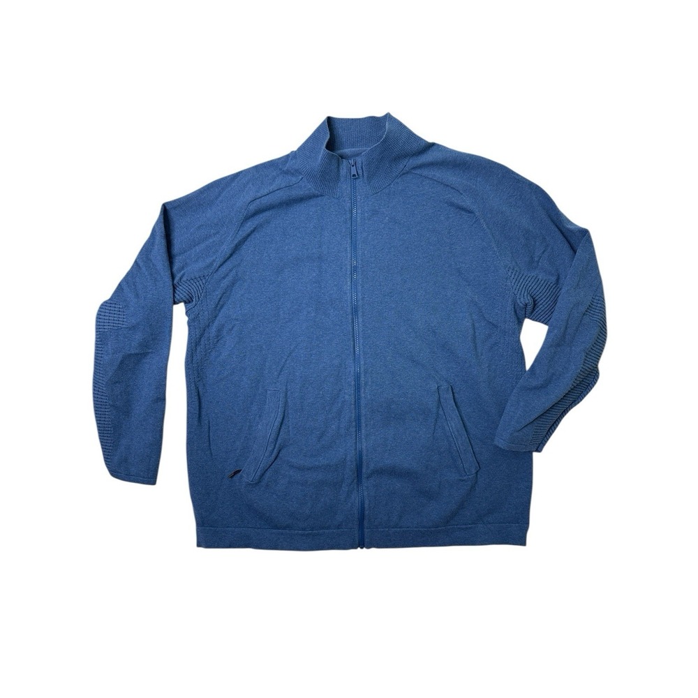 Duluth Trading Co‎ Jacket Yonder Full Zip Mock Sweater Blue Mens Size XL